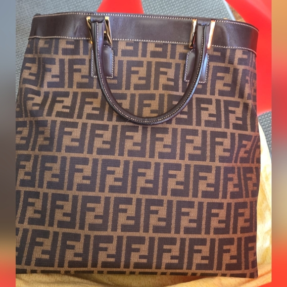 Authentic Fendi Monogram FF Zucca Shopper Tote - Picture 11 of 13